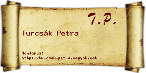 Turcsák Petra névjegykártya