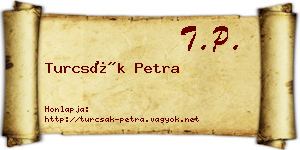 Turcsák Petra névjegykártya
