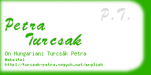 petra turcsak business card