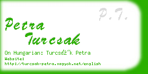 petra turcsak business card